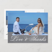 Hochzeit Vielen Dank Foto Postkarte (Vorne/Hinten)