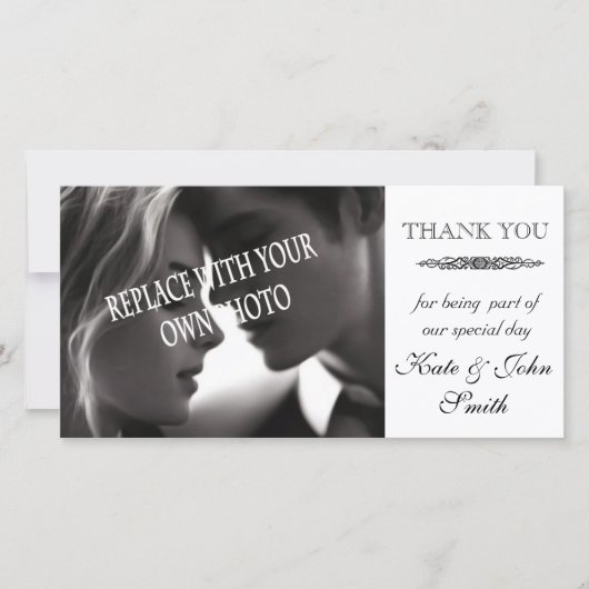 Hochzeit Vielen Dank für Ihre Fotokarte Vorlage (Vorderseite)