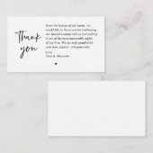 Hochzeit Vielen Dank für Ihre Teilnahme, modern mi Begleitkarte (Vorne/Hinten)