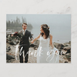 Hochzeit Vielen Dank Postcard moderne Handschrift  Postkarte
