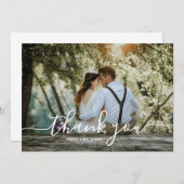 Hochzeit Vielen Dank Postkarte und Umschlag (Vorne/Hinten)