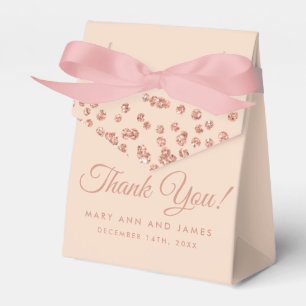 Hochzeit Vielen Dank Rose Gold Glitzer Confetti Bl Geschenkschachtel