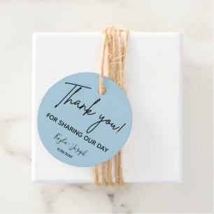 Hochzeit Vielen Dank Soft Blue Gevor Tags Geschenkanhänger
