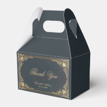 Hochzeit Vintag Blue Gold Elegante Script Vielen D