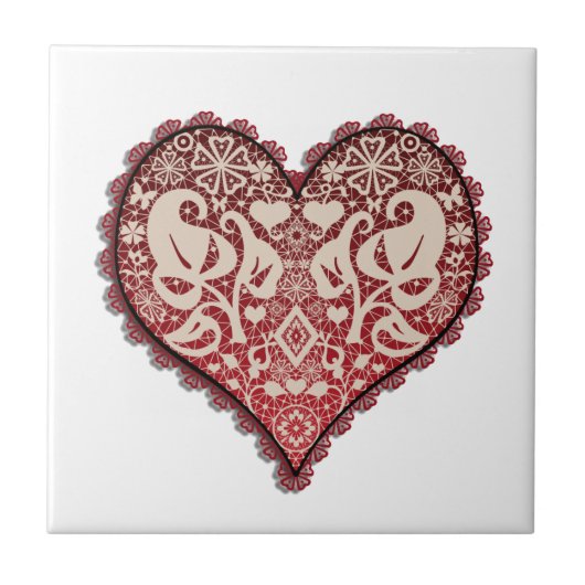 Hochzeit, Vintag, Verlobung, Geschenk Fliese (Vorderseite)