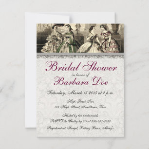 Hochzeit Vintage antike Braut Einladung