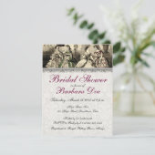 Hochzeit Vintage antike Braut Einladung (Stehend Vorderseite)