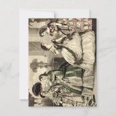 Hochzeit Vintage antike Braut Einladung (Rückseite)