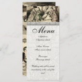 Hochzeit Vintage antike Braut Menükarte (Vorne/Hinten)