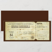 Hochzeit Vintage Einladung mit uAwg Design (Vorne/Hinten)