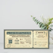 Hochzeit Vintage Einladung mit uAwg Design (Stehend Vorderseite)