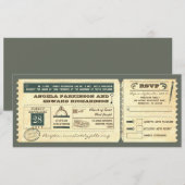 Hochzeit Vintage Einladung mit uAwg Design (Vorne/Hinten)