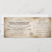 Hochzeit Vintage Einladung mit UAWG Design (Vorderseite)