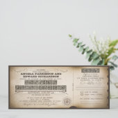 Hochzeit Vintage Einladung mit UAWG Design (Stehend Vorderseite)