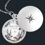 Hochzeit Vintage Grauvögel Jubiläumsfeier Necklace Medaillon<br><div class="desc">Keepake Necklaces wählen Sie entweder Silber Platin oder Sterling Silver</div>