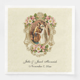 Hochzeit Vintage Jungfrau Mary St. Joseph Katholic Serviette