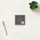 Hochzeit Vintage Modern Schwarz Gold Ananas Paar Post-it Klebezettel (Büro)