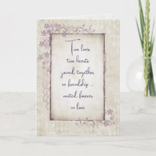 Hochzeit Vintage Romantischer Spruch Karte