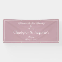 Hochzeit Vintage, rosafarbene Rosa Außenterrasse E Banner