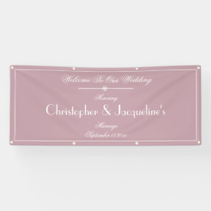 Hochzeit Vintage, rosafarbene Rosa Außenterrasse E Banner