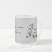 Hochzeit Vintage Trauben Reben Elegante Feier Mattglastasse (VorderseiteRechts)