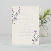 Hochzeit Vintager Aquarellschrift Folieneinladung (Stehend vorne)