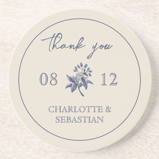 Hochzeit Vintager Blumen Getränkeuntersetzer (Vorne)