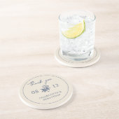 Hochzeit Vintager Blumen Getränkeuntersetzer (Seite)