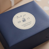 Hochzeit Vintager Blumen Runder Aufkleber