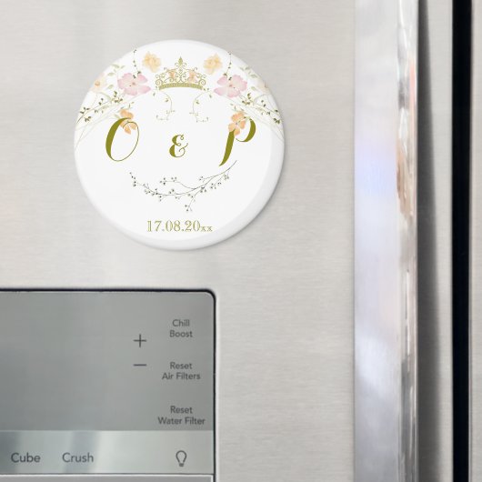 Hochzeit Vintager Blumenklassiker Magnet (In Situ (Kühlschrank))