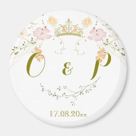 Hochzeit Vintager Blumenklassiker Magnet