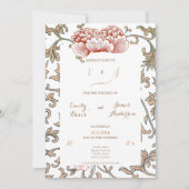 Hochzeit Vintager Blumenzauber von Owen Classic Einladung (Vorderseite)