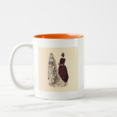 Hochzeit Vintager Brautparty-Bräute und Brautjungf Zweifarbige Tasse (Links)