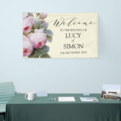 Hochzeit Vintager französischer Rose Banner (Messeveranstaltung)