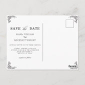 Hochzeit Vintager Ornamente Postkarte (Rückseite)