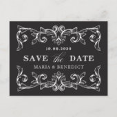 Hochzeit Vintager Ornamente Postkarte (Vorderseite)