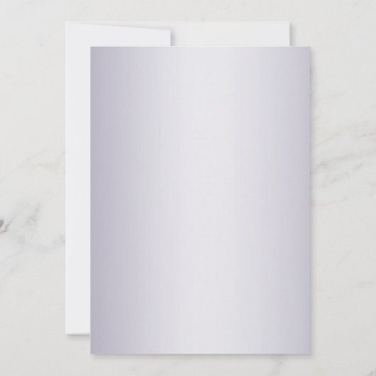 Hochzeit | Violett-Silber-Schimmer-Streifen Monogr Einladung (Rückseite)