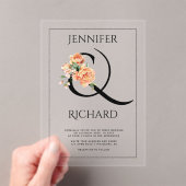 Hochzeit von Ampersand und Pfirsichbäumen Acryleinladungen (Insitu (Handheld))