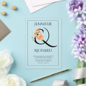 Hochzeit von Ampersand und Pfirsichbäumen Acryleinladungen (In Situ (Hochzeit))