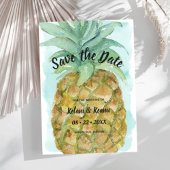 Hochzeit von Ananas im tropischen Meer Save The Date