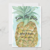 Hochzeit von Ananas im tropischen Meer Save The Date (Vorderseite)