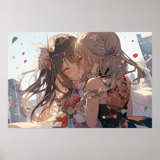 Hochzeit von Anime Lesbian im Zentrum Poster (Vorne)