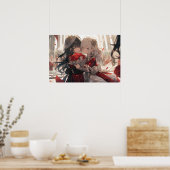 Hochzeit von Anime Lesbian Poster (Küche)