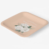 Hochzeit von Apricot und White Roses Pappteller (Gewinkelt)