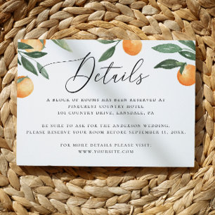 Hochzeit von Aquakulturzitrus. Details zu den Blum Begleitkarte