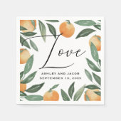 Hochzeit von Aquakulturzitrus. Sommergarten Serviette (Vorderseite)