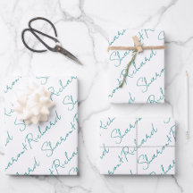 Hochzeit von aquamarinen, blauen Schriftzeichen