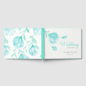 Hochzeit von aquamarinen Peonies Gästebuch (Voll)