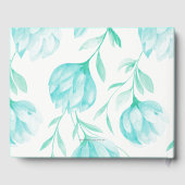 Hochzeit von aquamarinen Peonies Gästebuch (Rückseite)