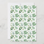 Hochzeit von Aquarellblättern Einladung (Rückseite)